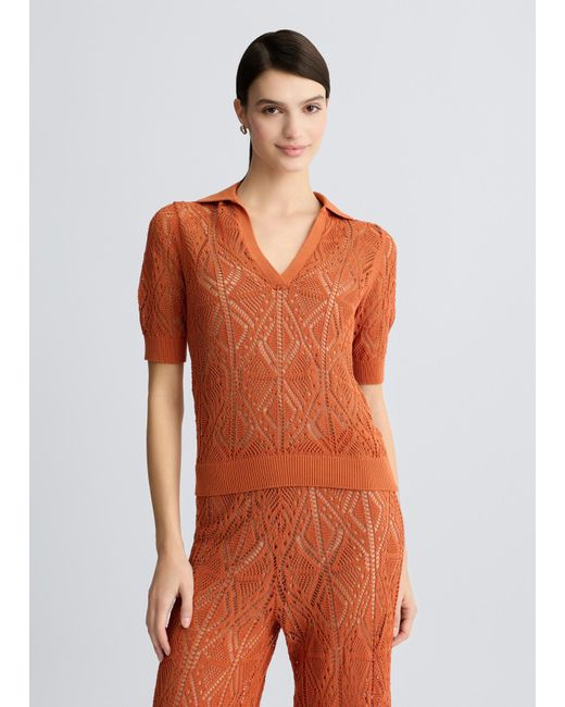 Liu Jo Maglia In Misto Cotone Crochet di Liu Jo in Orange
