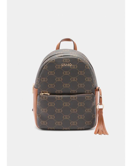 Liu Jo Sac À Dos Format Moyen Avec Logo Liu Jo en coloris Gray