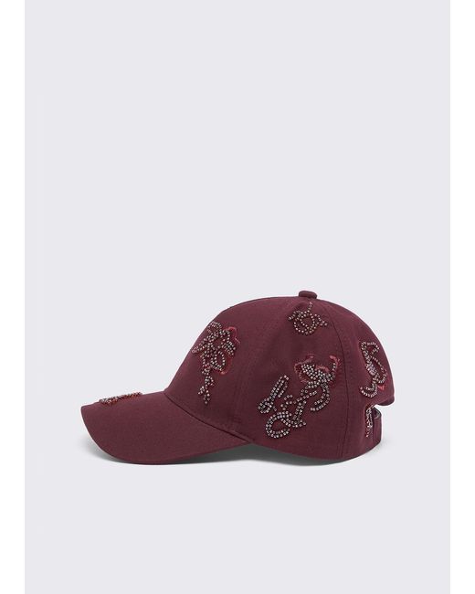 Liu Jo Purple Bestickte Baseballkappe