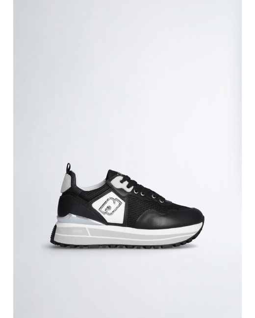 Liu Jo Sneakers Platform In Pelle E Mesh di Liu Jo in Blue