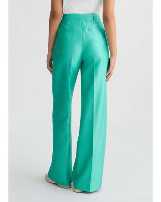 Liu Jo Pantaloni Lunghi Verdi In Shantung di Liu Jo in Green