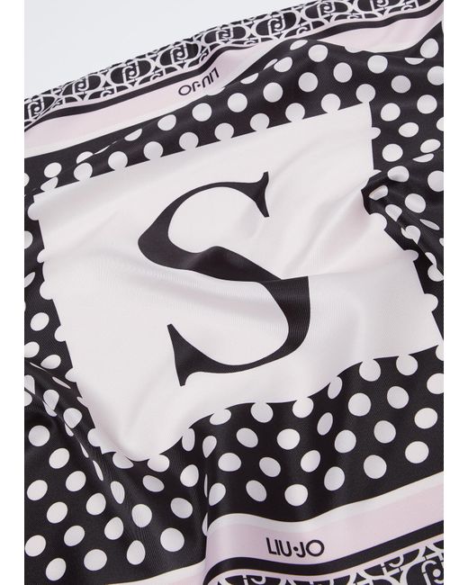 Liu Jo Foulard Nero Lettera S di Liu Jo in Black