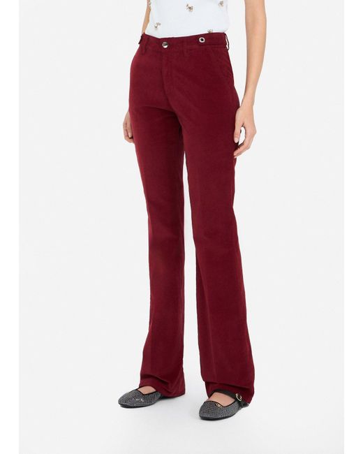 Liu Jo Red Liu Jo Bootcut-Hose Aus Samt