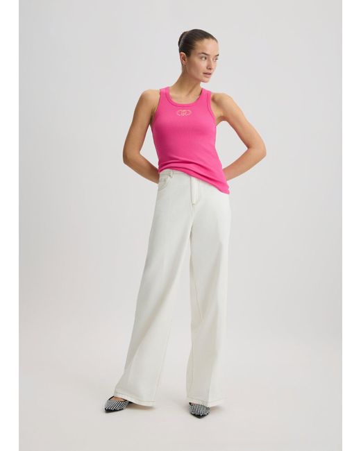 Liu Jo Jeans Flare A Vita Alta di Liu Jo in White