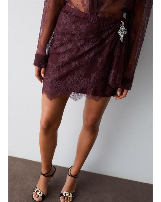 Liu Jo Minijupe En Dentelle Chantilly Liu Jo en coloris Red