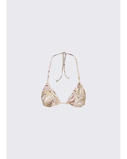 Top De Bikini Triangular Estampado Liu Jo de color Brown