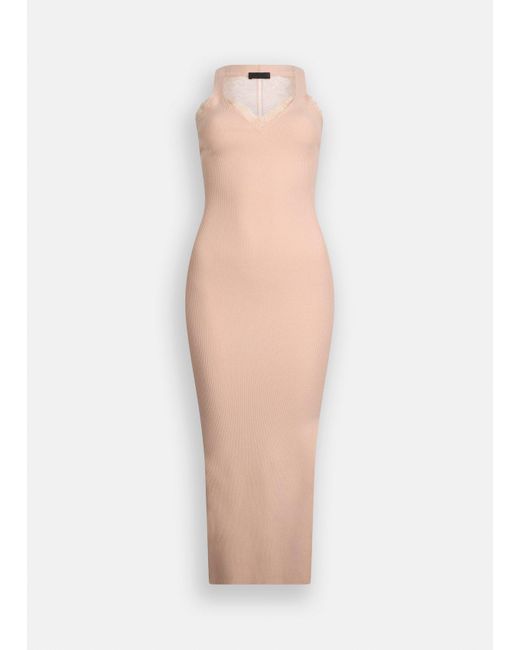 Liu Jo Robe Longue En Maille Liu Jo en coloris White