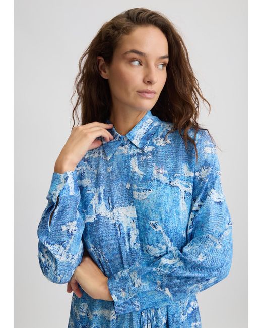 Liu Jo Abito Chemisier Effetto Denim di Liu Jo in Blue