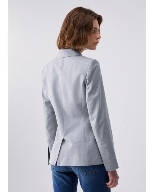 Blazer Con Corbata Liu Jo de color Gray