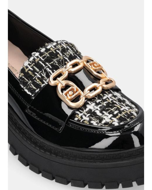 Liu Jo White Liu Jo Loafer Mit Bouclé-Einsatz