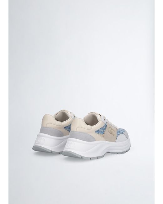Liu Jo Sneakers Monogram In Suede di Liu Jo in White