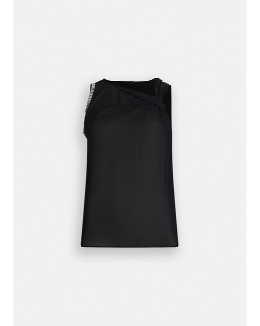 Liu Jo Top En Coton Et Georgette Liu Jo en coloris Black