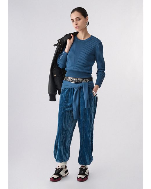 Pull Avec Lacets Liu Jo en coloris Blue