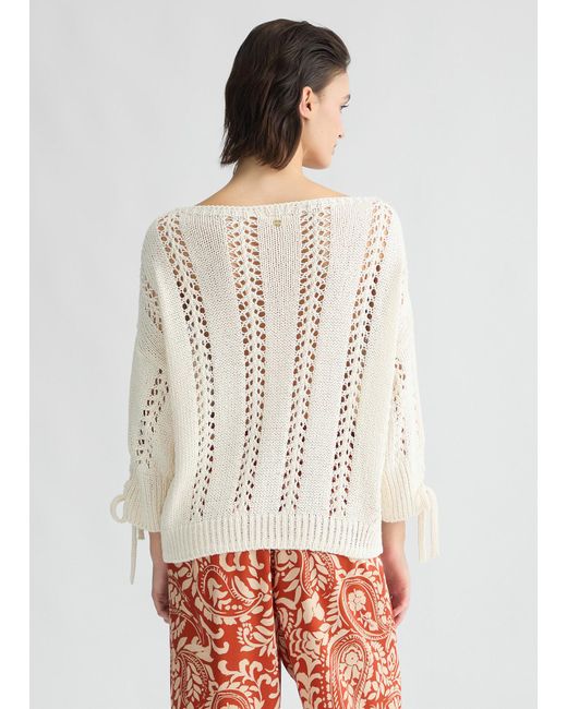 Liu Jo Maglia In Misto Cotone di Liu Jo in White