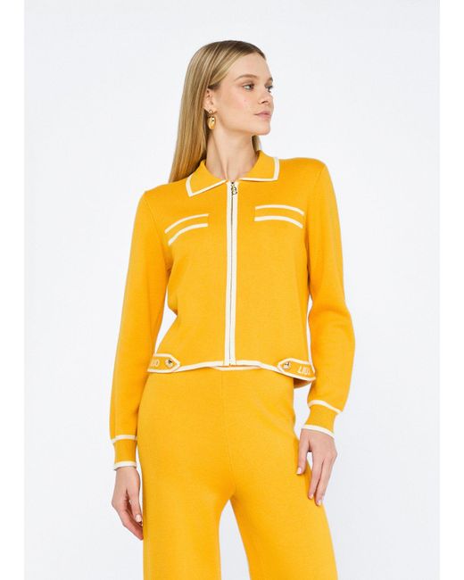 Liu Jo Yellow Liu Jo Cardigan Mit Reißverschluss