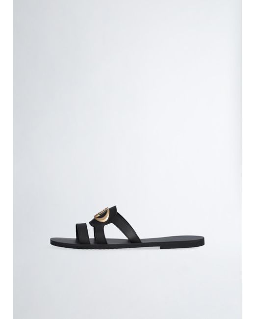 Liu Jo White Liu Jo Pantolette Mit Logo
