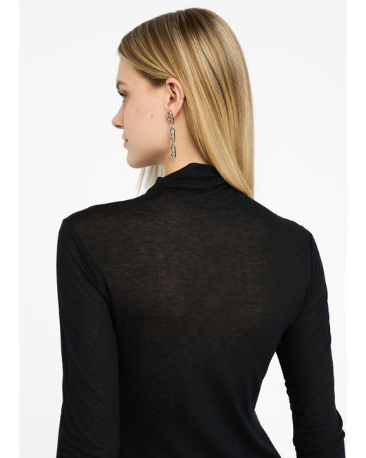 Liu Jo Top Froncé En Laine Mélangée Liu Jo en coloris Black