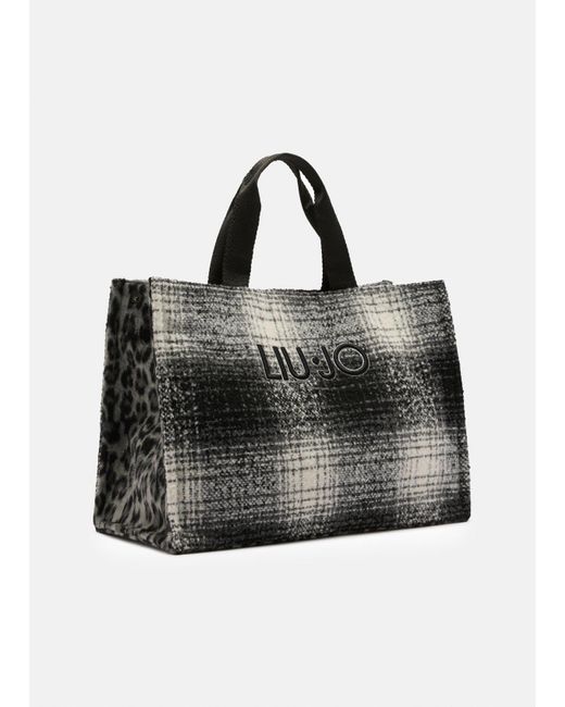 Liu Jo White Liu Jo Großer Shopper Mit Animal-Print