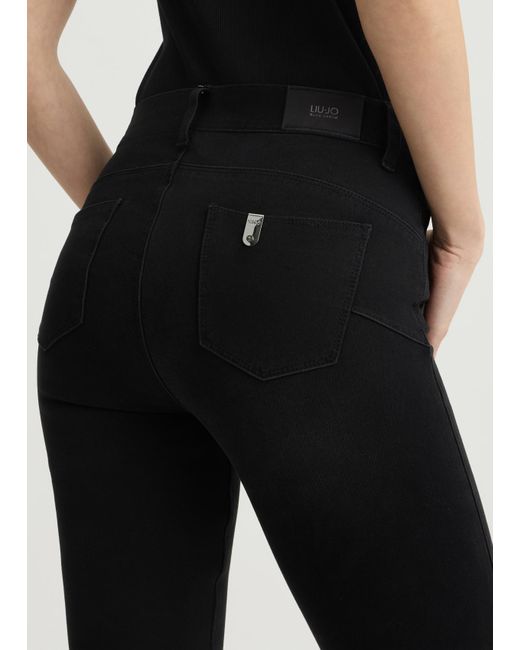 Liu Jo Jeans Bootcut Bottom Up di Liu Jo in Black