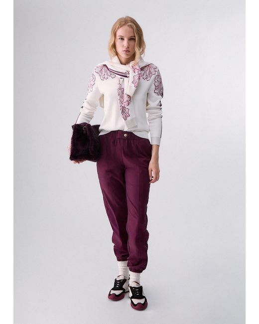 Pull Jacquard Liu Jo en coloris White