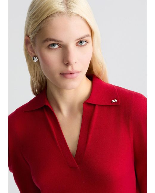 Liu Jo Maglia In Lana E Cashmere Rosso di Liu Jo in Red