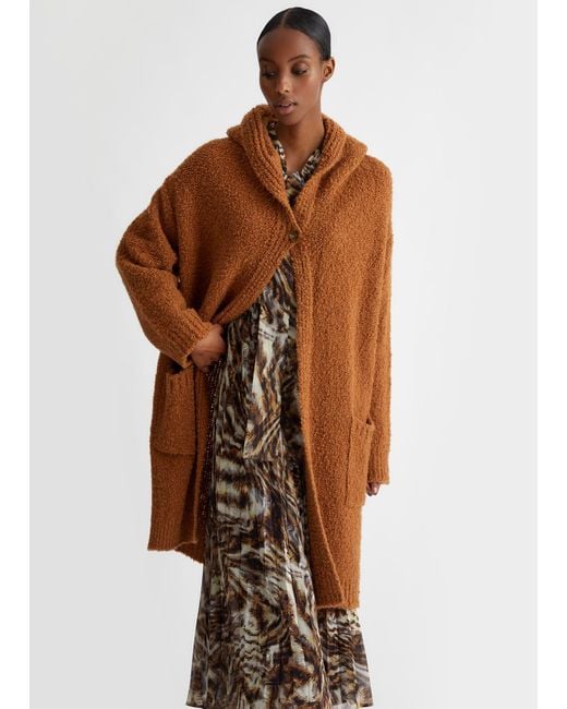 Liu Jo Cappotto In Maglia Di Misto Lana di Liu Jo in Marrone Lyst