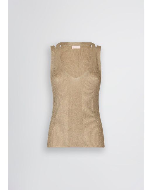 Liu Jo Top In Maglia Lurex® di Liu Jo in Natural
