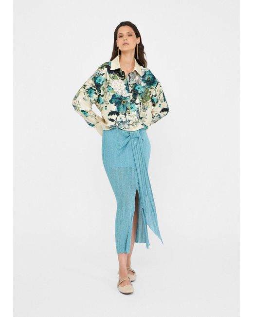 Liu Jo Jupe En Maille Lurex Liu Jo en coloris Blue