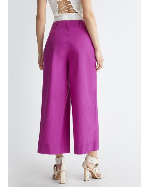 Liu Jo Pantalon Cropped En Popeline Liu Jo en coloris Purple