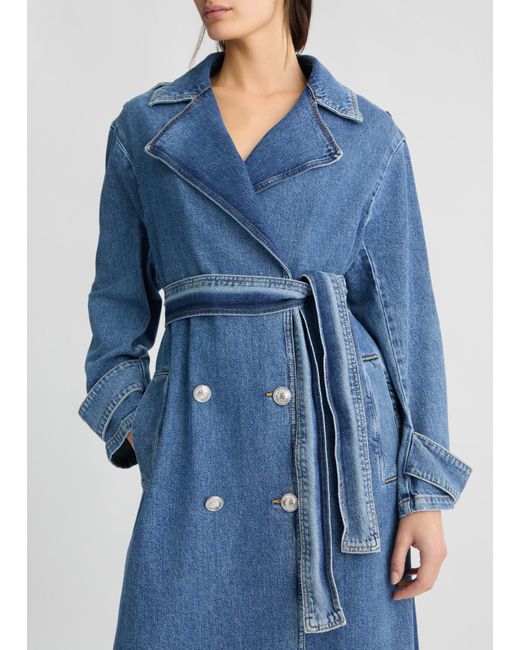 Liu Jo Trench In Denim di Liu Jo in Blue