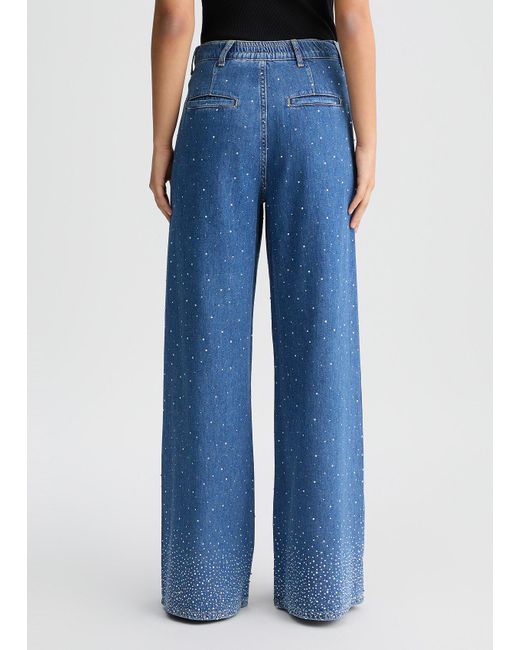 Liu Jo Jeans Flare Con Strass di Liu Jo in Blue