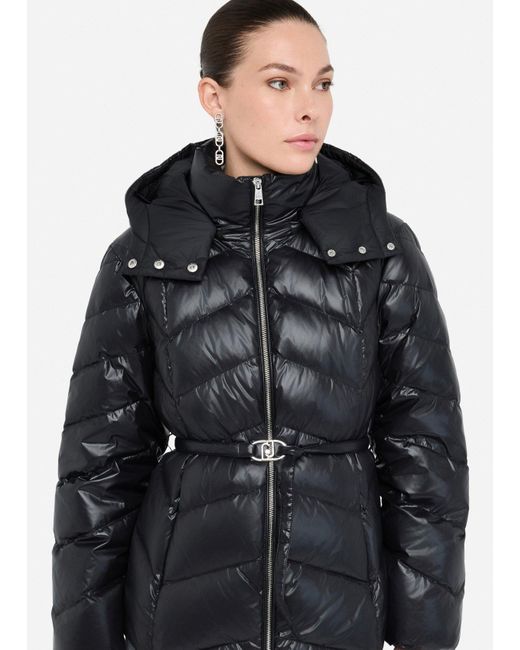 Liu Jo Black Liu Jo Daunenjacke Mit Kapuze