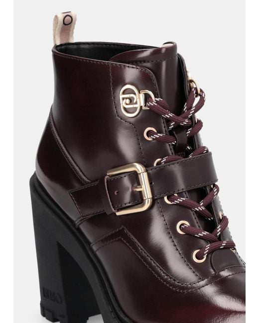 Liu Jo Bottines En Cuir Abrasé Liu Jo en coloris White