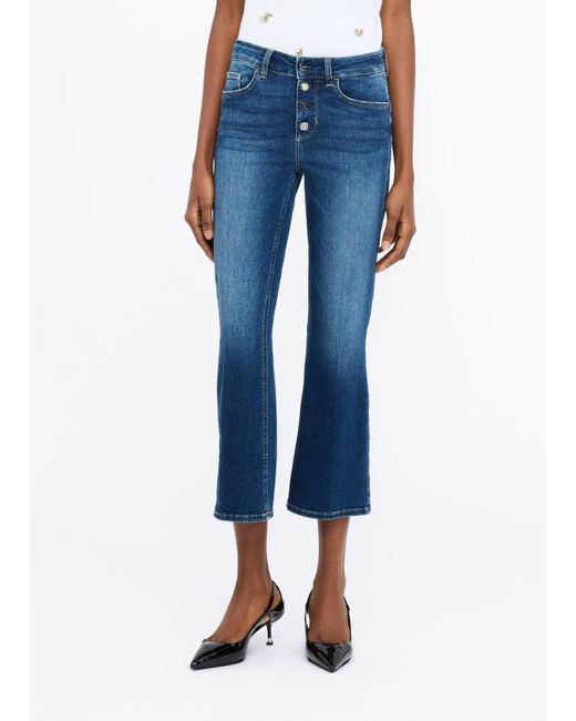 Liu Jo Jean Flare Taille Haute Liu Jo en coloris Blue