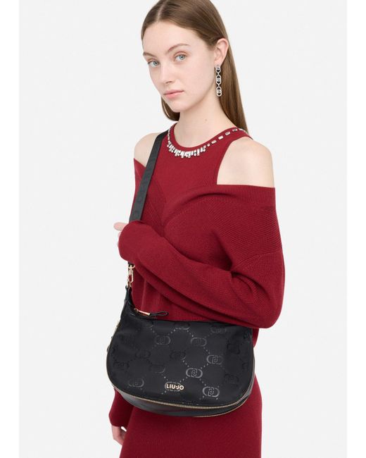 Liu Jo Sac Hobo Format Moyen En Nylon Liu Jo en coloris Black