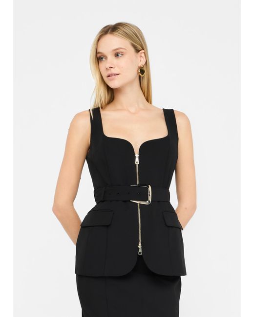 Liu Jo Gilet Con Zip di Liu Jo in Black