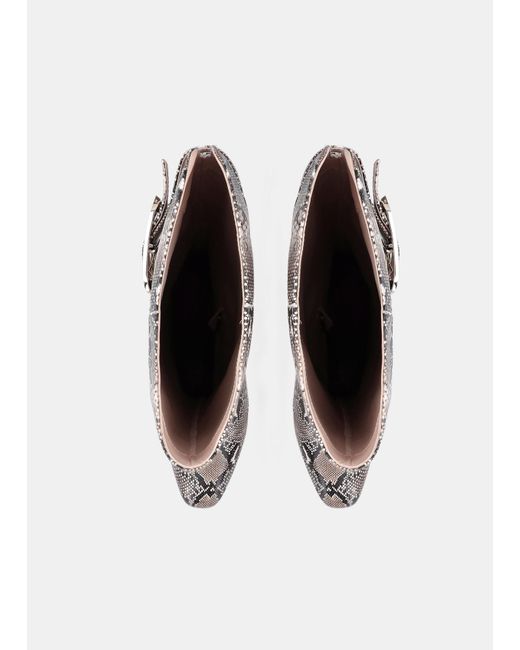 Liu Jo White Liu Jo Hoher Stiefel Mit Python-Print