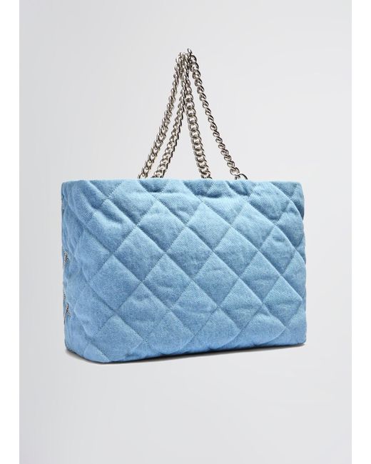 Liu Jo Shopping Bag Lapuffy In Denim di Liu Jo in Blue