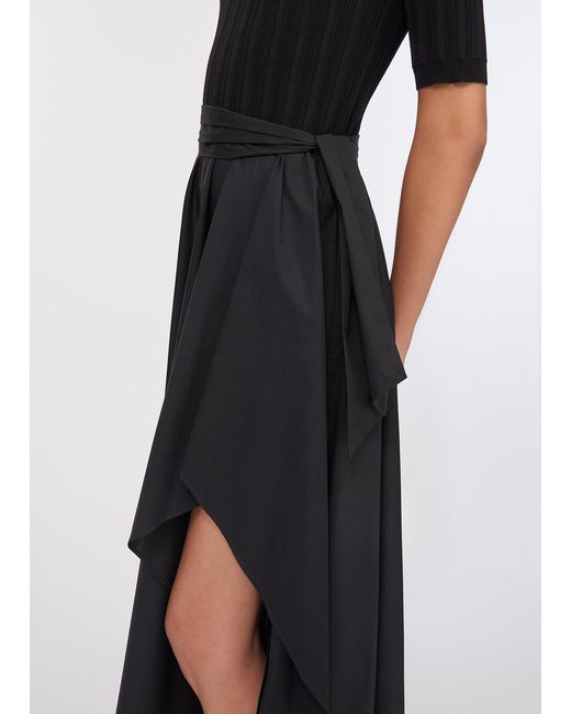 Liu Jo Robe Courte En Maille Et Popeline Liu Jo en coloris White