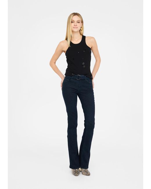 Liu Jo Jeans Flare Con Cintura di Liu Jo in Blue