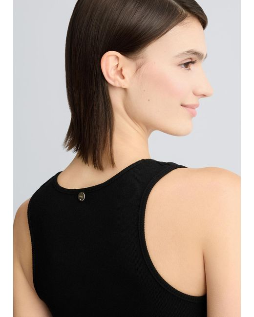 Liu Jo Top Nero Con Strass di Liu Jo in Black
