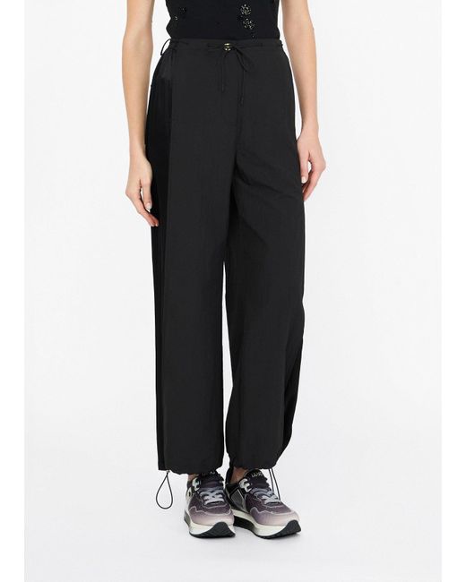 Liu Jo Black Liu Jo Jogginghose Aus Nylon Und Satin