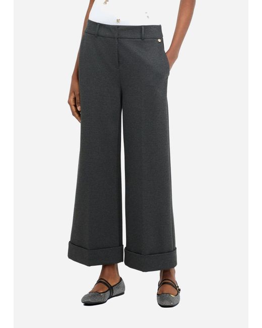 Liu Jo Black Liu Jo Cropped-Hose Mit Bügelfalte