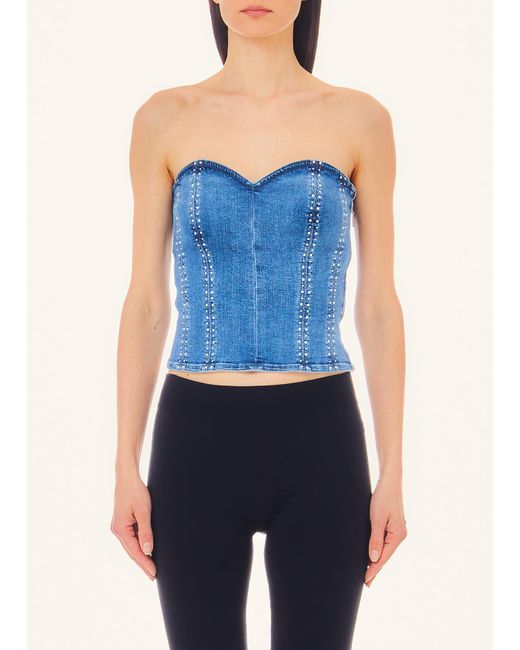 Liu Jo Top Bustier En Denim Liu Jo en coloris Blue