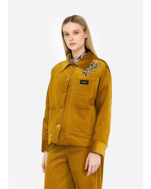 Liu Jo Yellow Liu Jo Wattierter Samtblouson