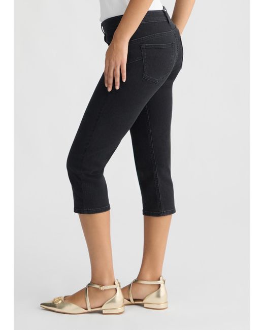 Liu Jo Jeans Capri Bottom Up di Liu Jo in Black