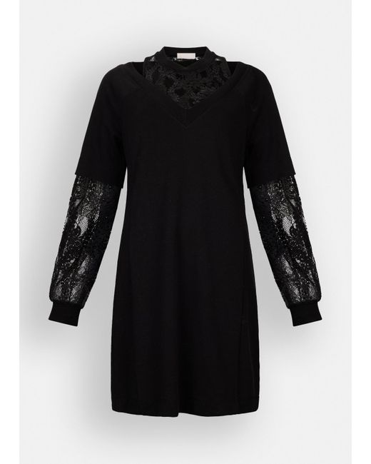 Liu Jo Black Liu Jo Sweatkleid Mit Spitze