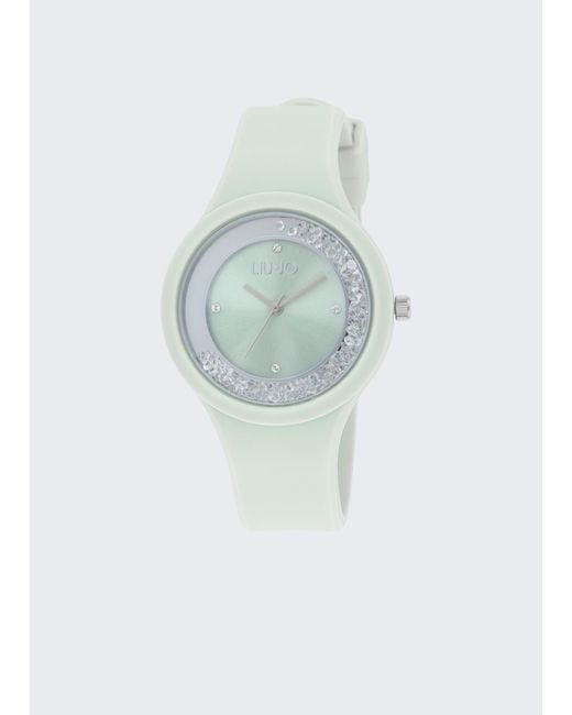 Liu Jo Montre En Silicone Avec Strass Liu Jo en coloris Blue