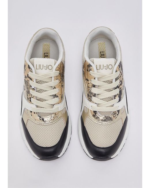 Liu Jo White Sneakers Im Python-Look
