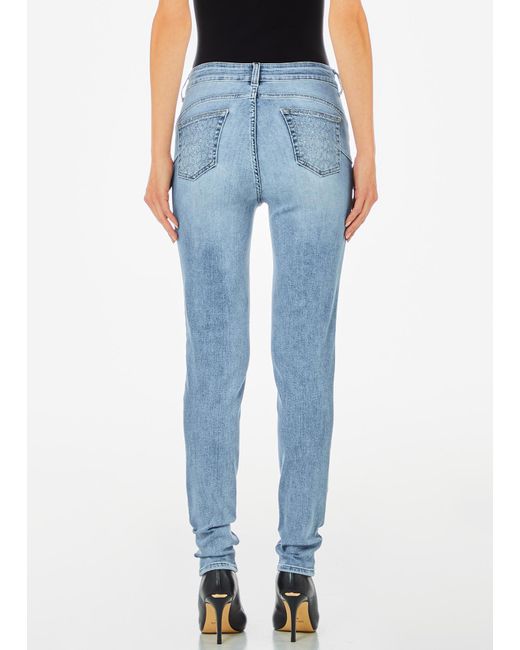 Liu Jo Jean Skinny Botton Up Liu Jo en coloris Blue